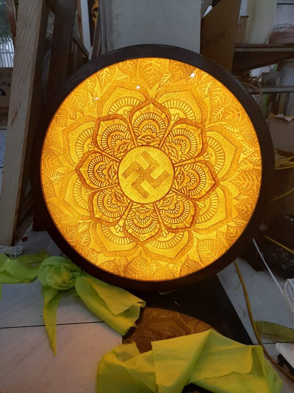 TRANH TRÚC CHỈ TT268-Đèn trần