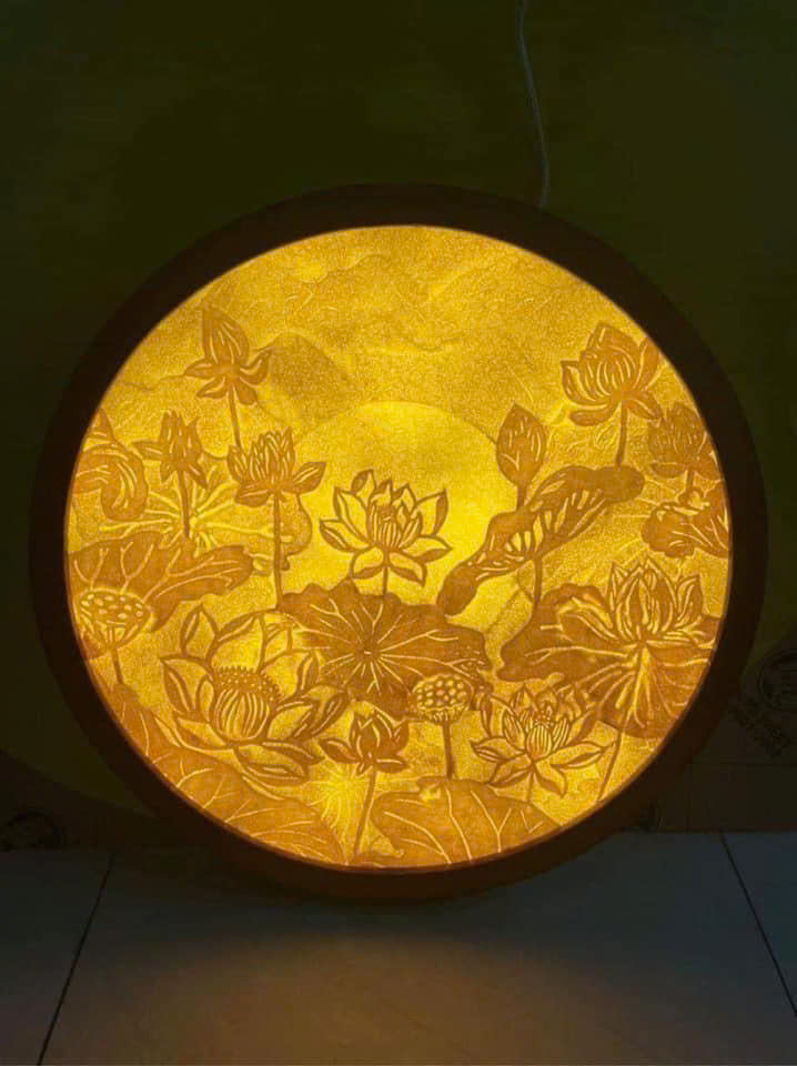 Tranh Trúc Chỉ Thủ Công Tròn – TP 68