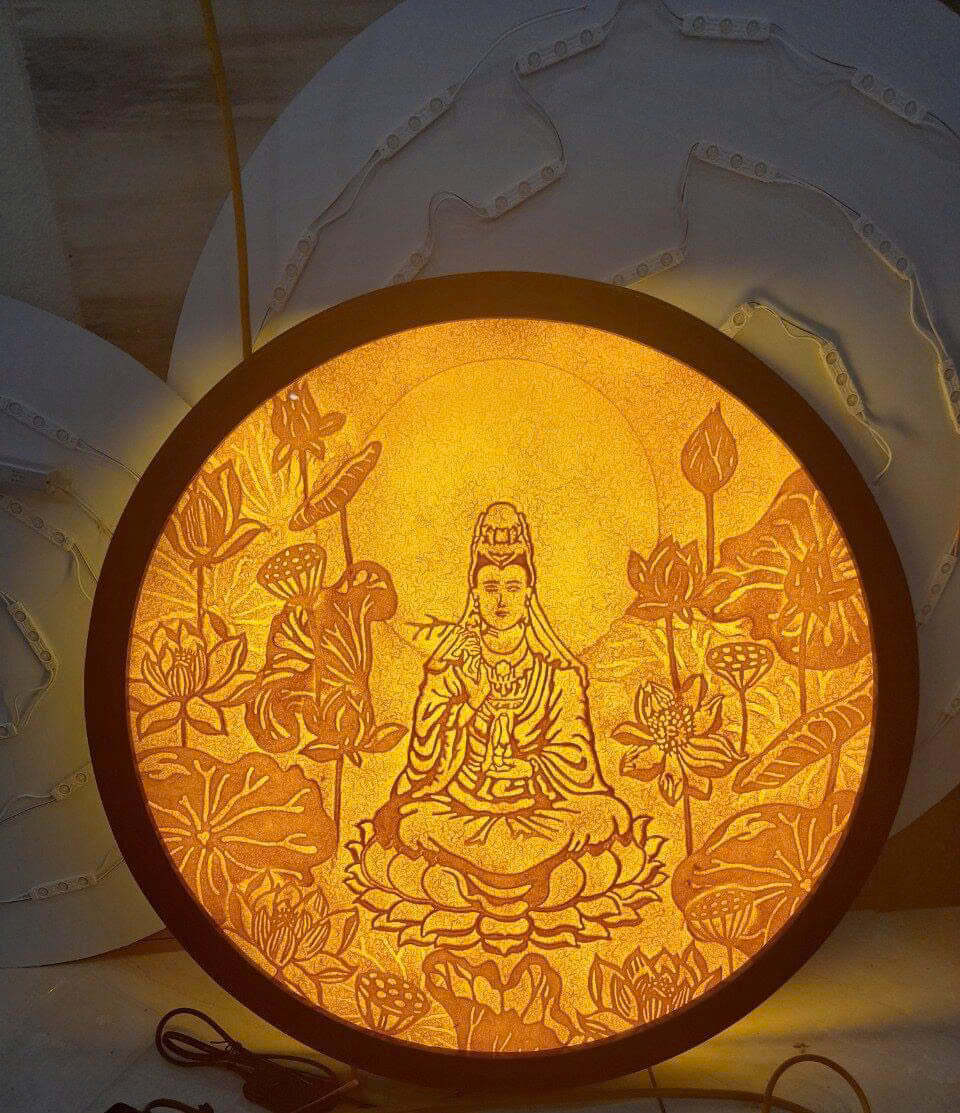 Tranh Trúc Chỉ Thủ Công Tròn – TP 59