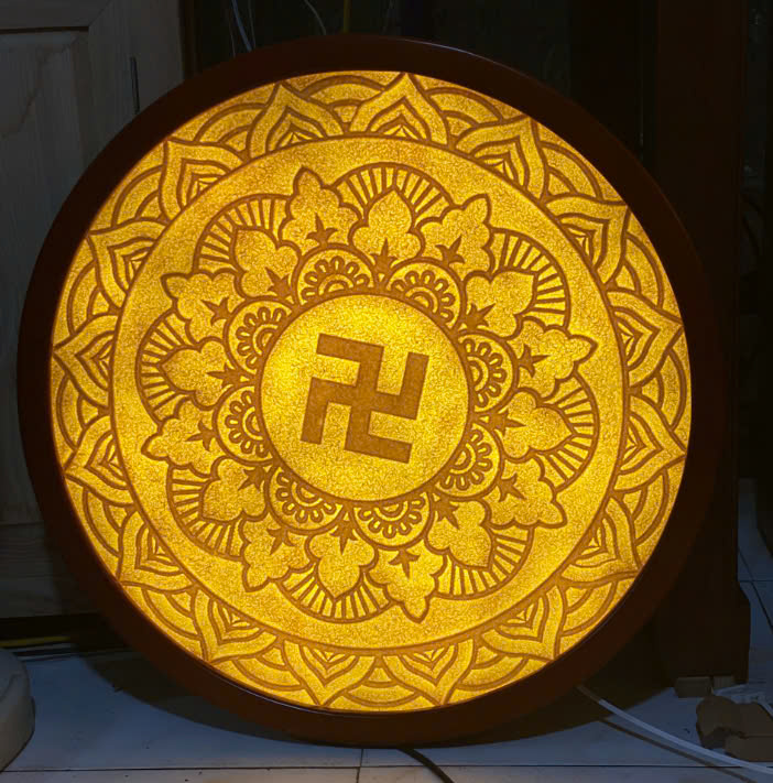 Tranh Trúc Chỉ Thủ Công Tròn – TP 102