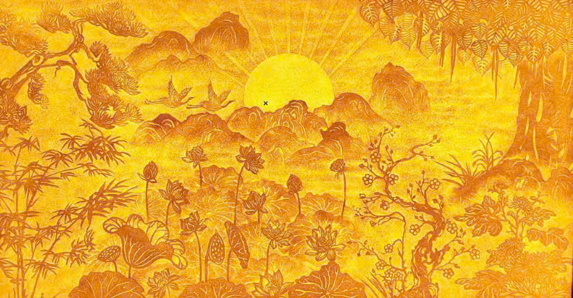 Tranh Trúc Chỉ Thủ Công - TP 222