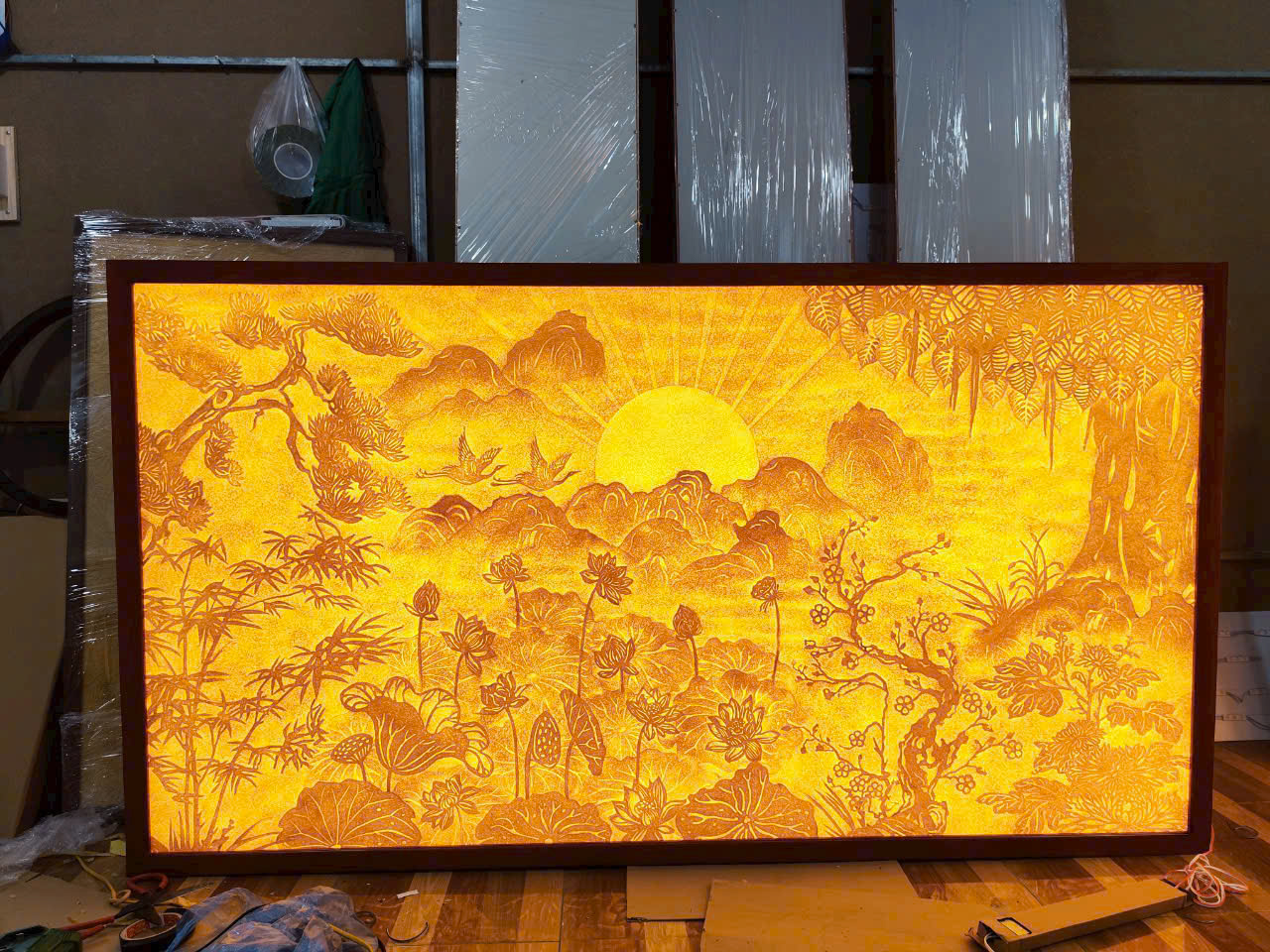 Tranh Trúc Chỉ Thủ Công- TP 07